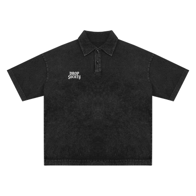 Heavyweight Snow-Washed Polo T-Shirt ODMPOD