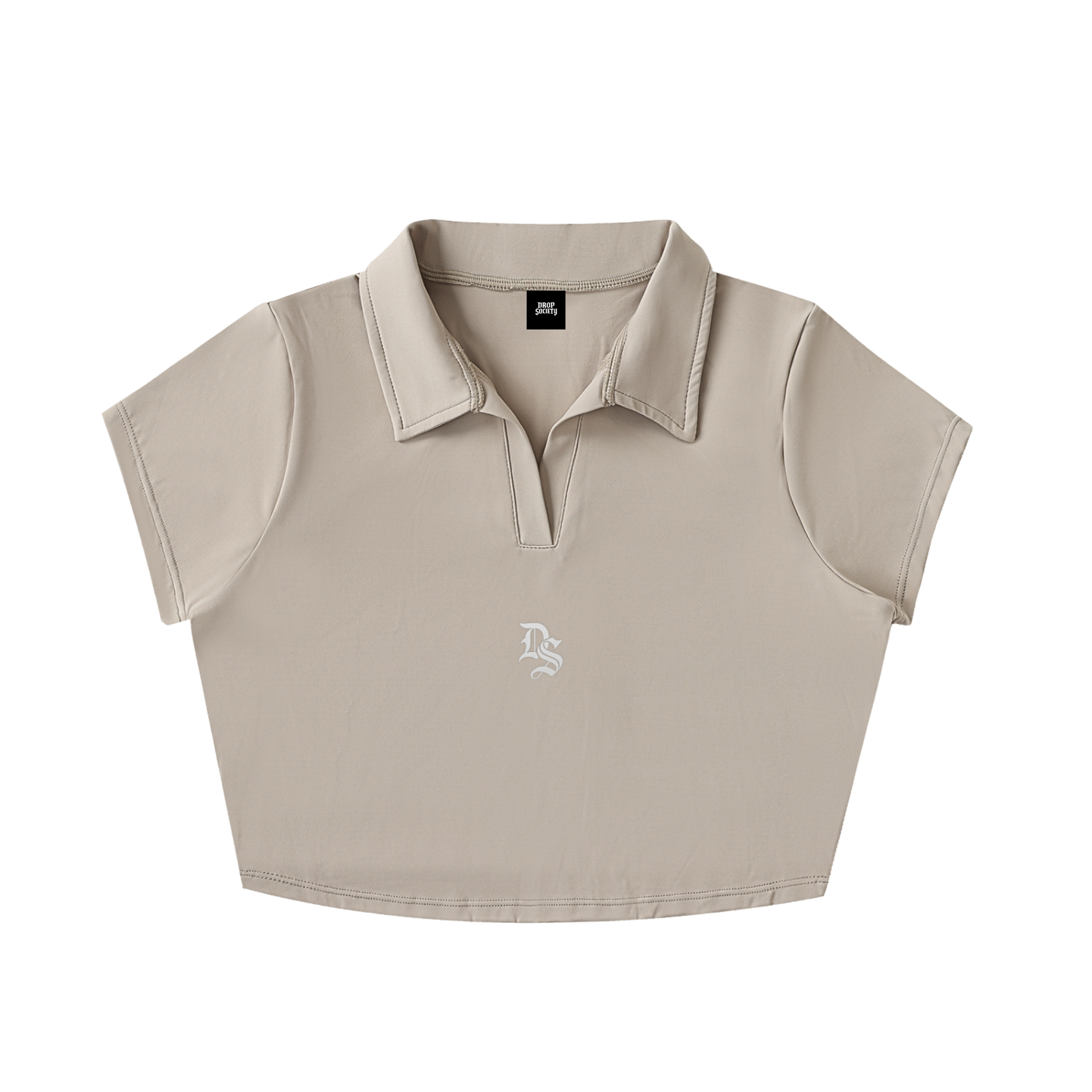 Drop "Signature" V-Neck Lapel Crop Top ODMPOD
