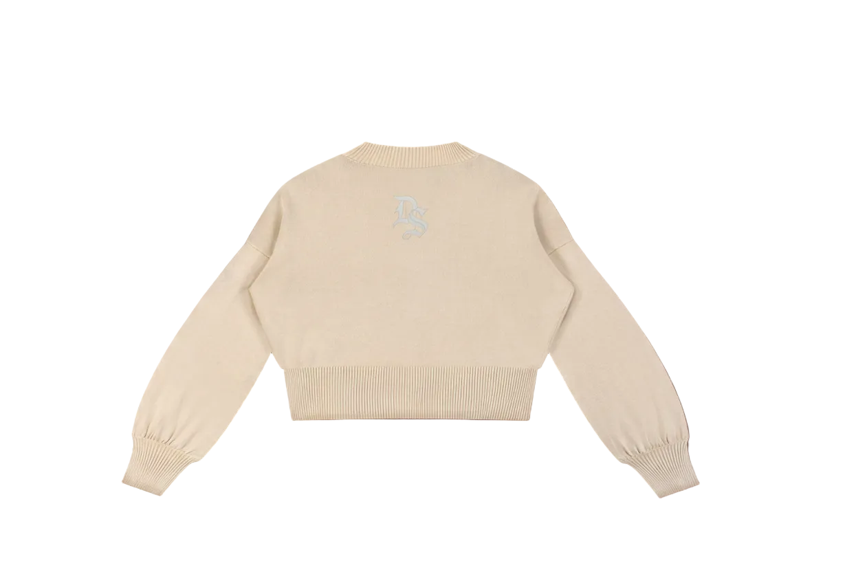 Perfect Sinner  Balloon Sleeve Cropped Sweater ODMPOD