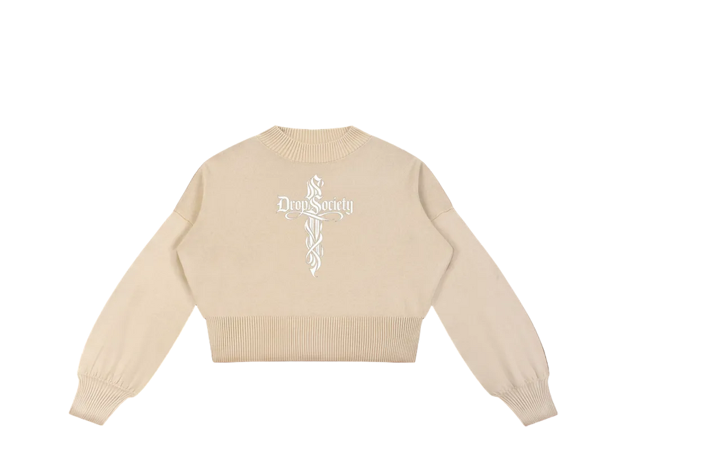 Perfect Sinner  Balloon Sleeve Cropped Sweater ODMPOD