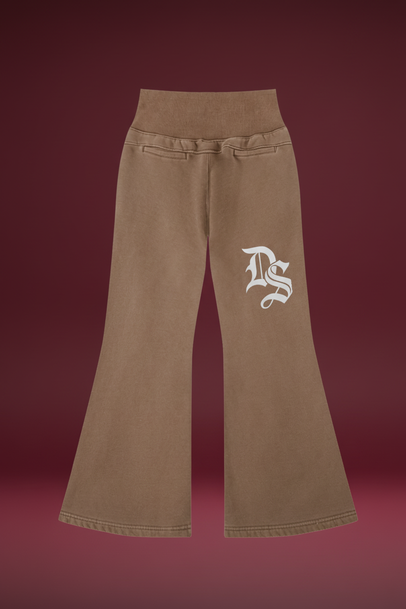 Vamp Initial Vintage Washed Flared Fleece Pants ODMPOD