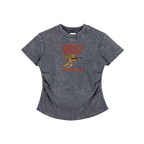 Vintaged-Wash Bodycon Cotton T-Shirt ODMPOD