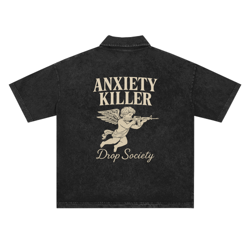 Heavyweight Snow-Washed Polo T-Shirt ODMPOD