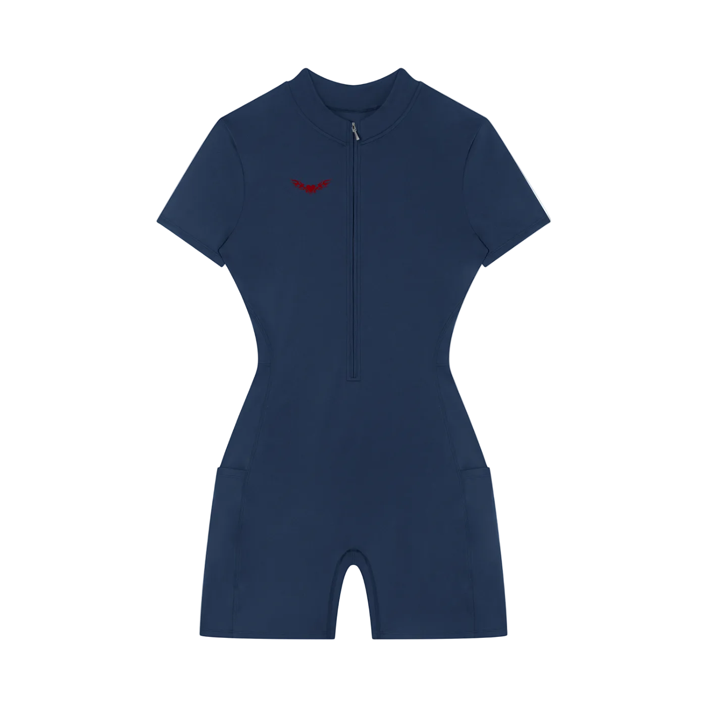 Sovereign Heart Quarter-Zip Short Sleeve Romper Drop Society