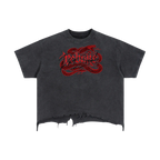Rebuke Vintage Wash Boxy Distressed Hem T-Shirt ODMPOD