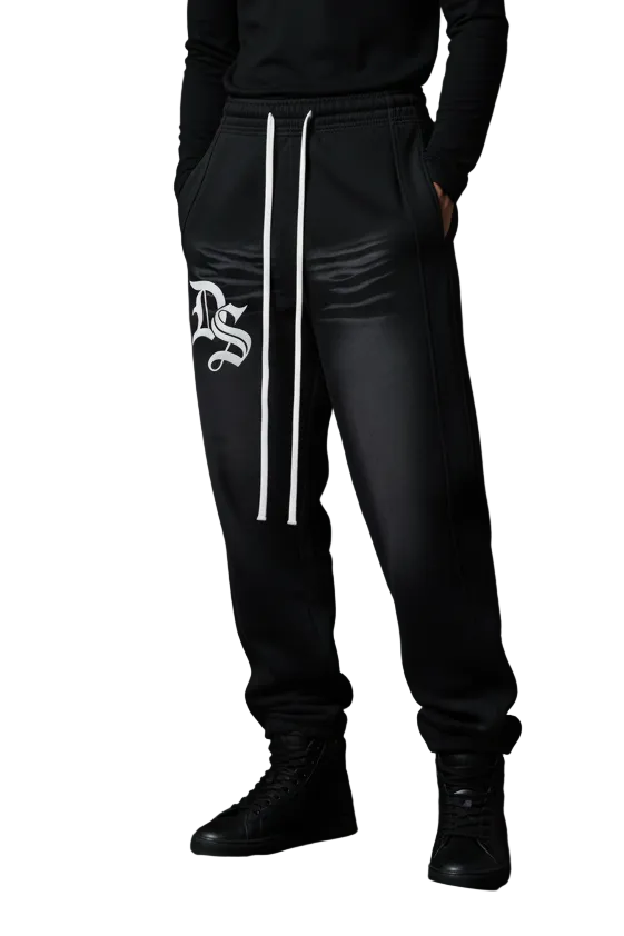 Drop "Signature" Sunfade Curved Blade Fleece Sweatpants Drop Society