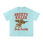 "ANXIETY KILLER" Acid Wash Oversized T-Shirt ODMPOD