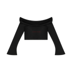 Sovereign Heart Off Shoulder Cropped Shirt ODMPOD