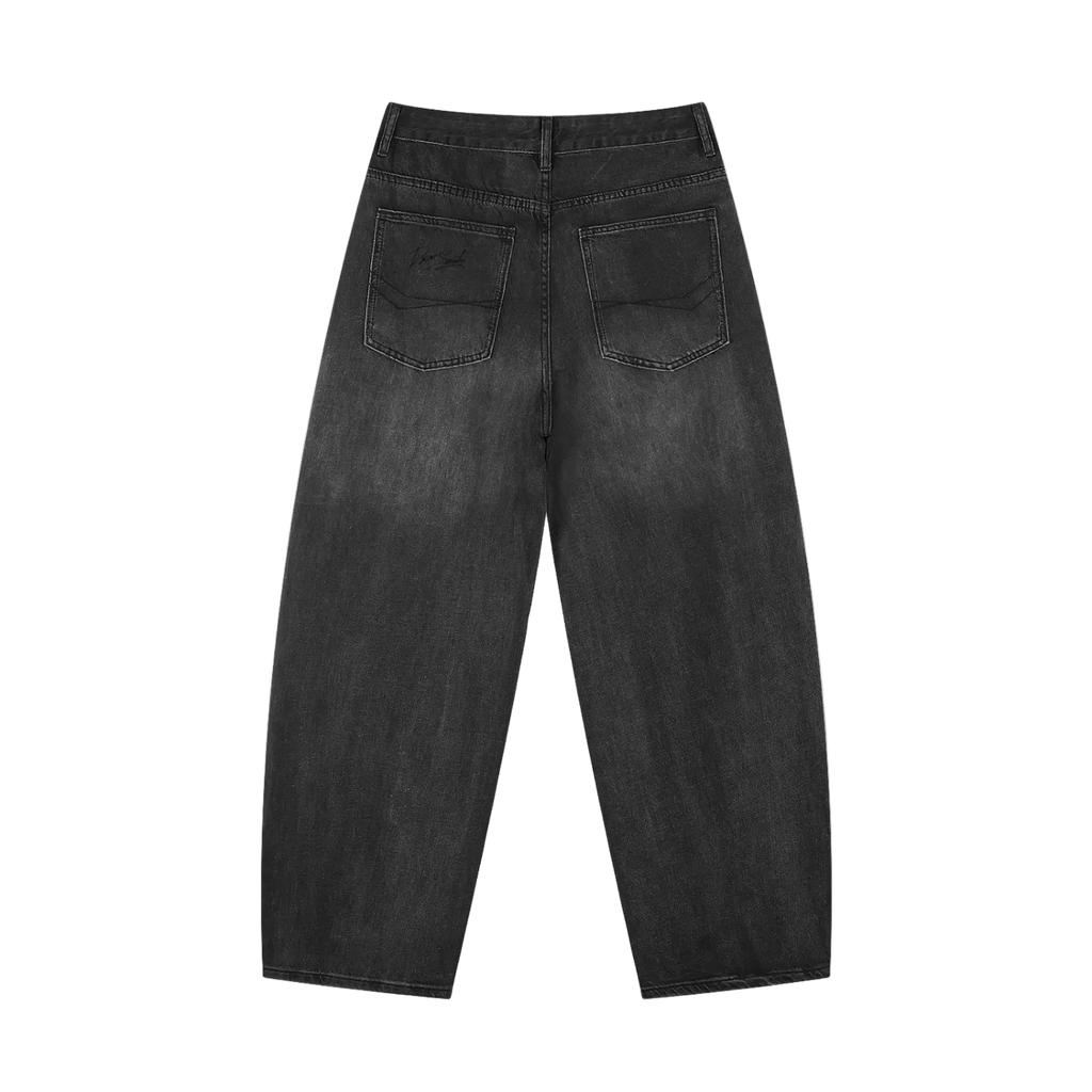 Men's Sunfade Vintage Wash Barrel Leg Jeans ODMPOD