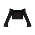 Sovereign Heart Off Shoulder Cropped Shirt ODMPOD