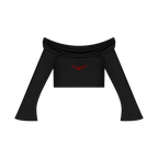 Sovereign Heart Off Shoulder Cropped Shirt ODMPOD