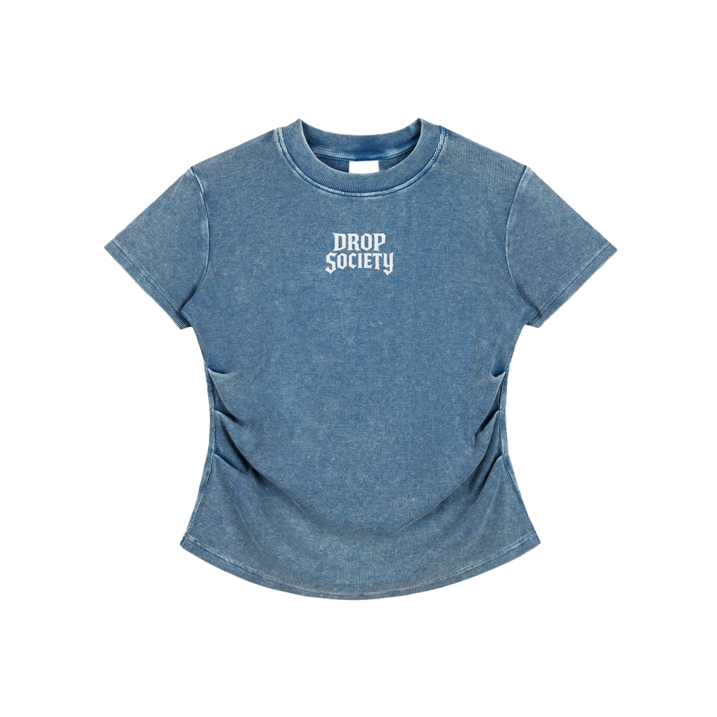 Vintaged-Wash Bodycon Cotton T-Shirt ODMPOD