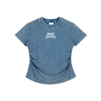 Vintaged-Wash Bodycon Cotton T-Shirt ODMPOD