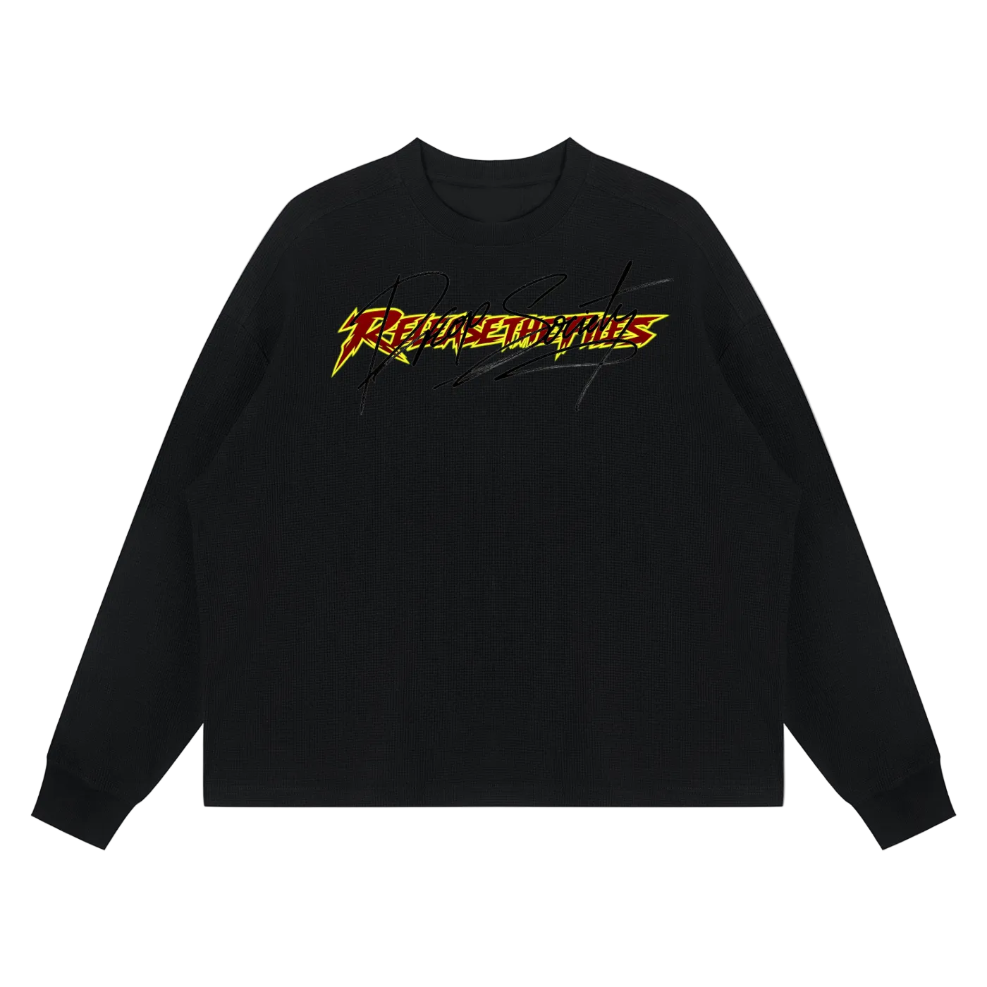Unisex Waffle Boxy Long Sleeve T-Shirt ODMPOD
