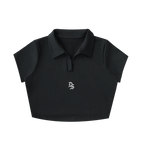 Drop "Signature" V-Neck Lapel Crop Top ODMPOD