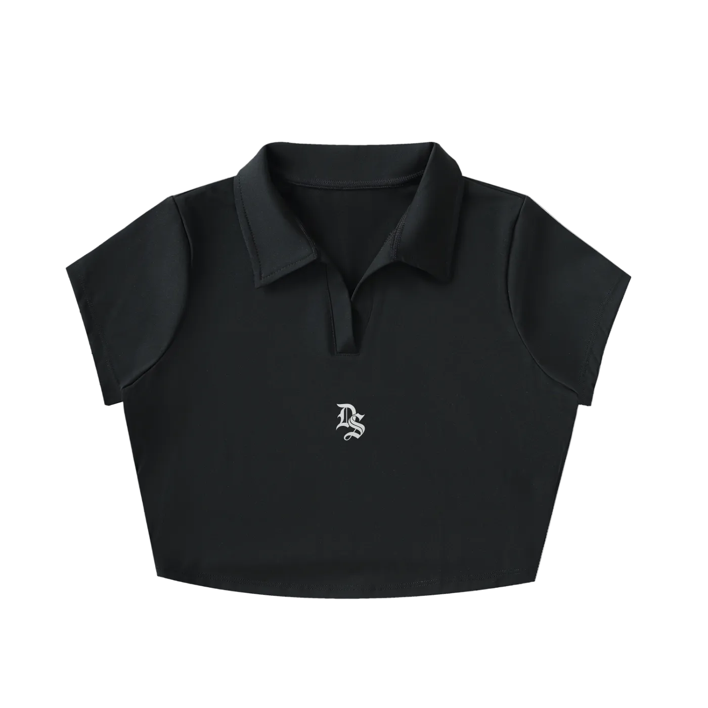 Drop "Signature" V-Neck Lapel Crop Top ODMPOD