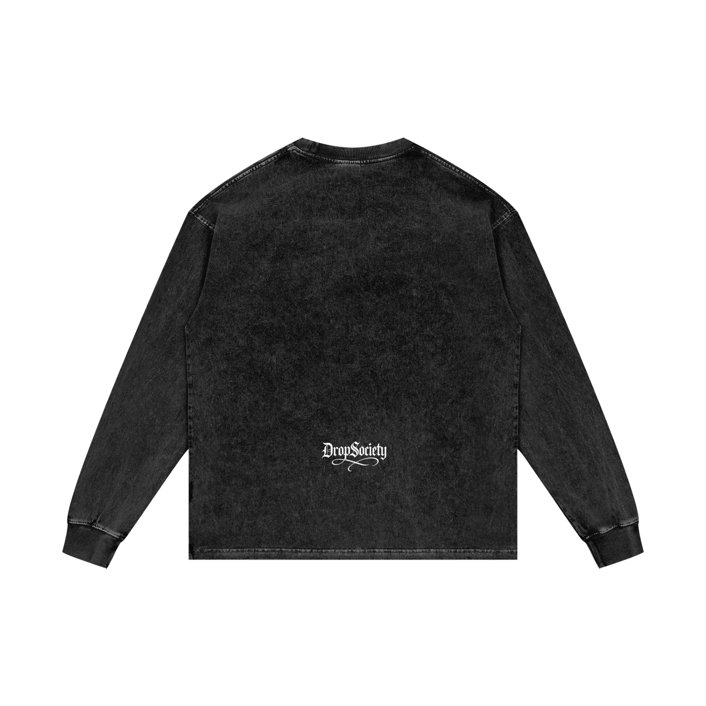 Drop Signature Acid Wash Oversize Long Sleeve T-Shirt ODMPOD