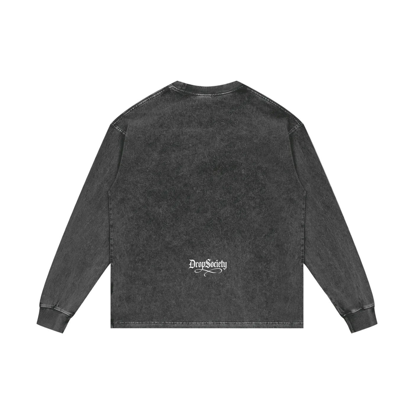 Drop Signature Acid Wash Oversize Long Sleeve T-Shirt ODMPOD