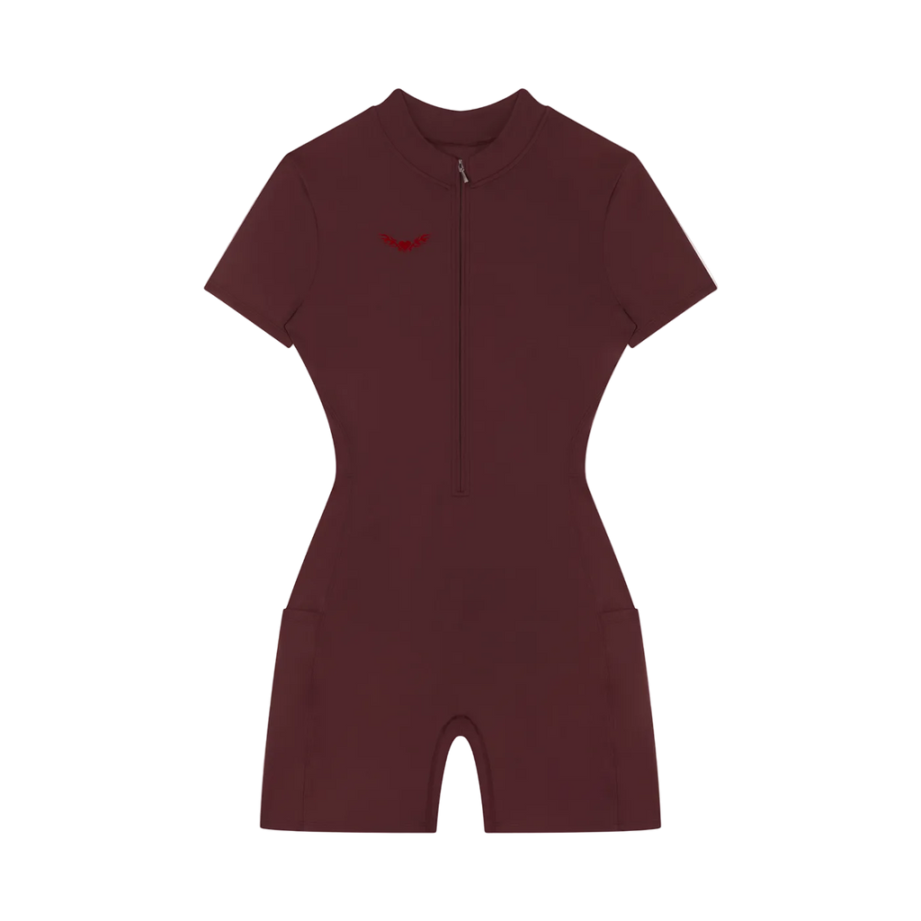 Sovereign Heart Quarter-Zip Short Sleeve Romper Drop Society