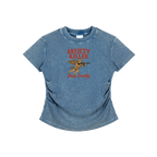 Vintaged-Wash Bodycon Cotton T-Shirt ODMPOD