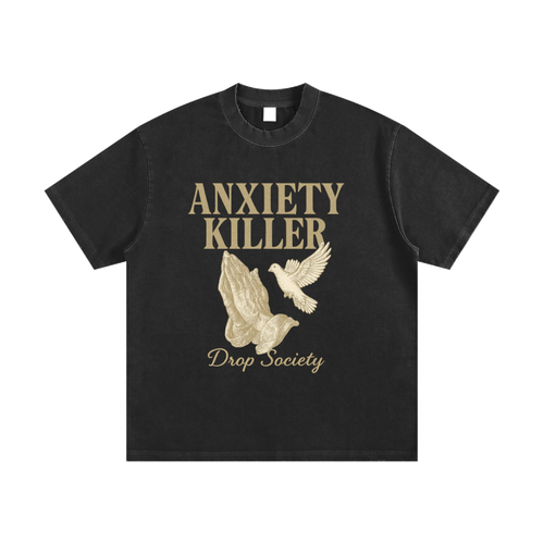 Heavyweight Vintage Washed Frayed T-Shirt ODMPOD