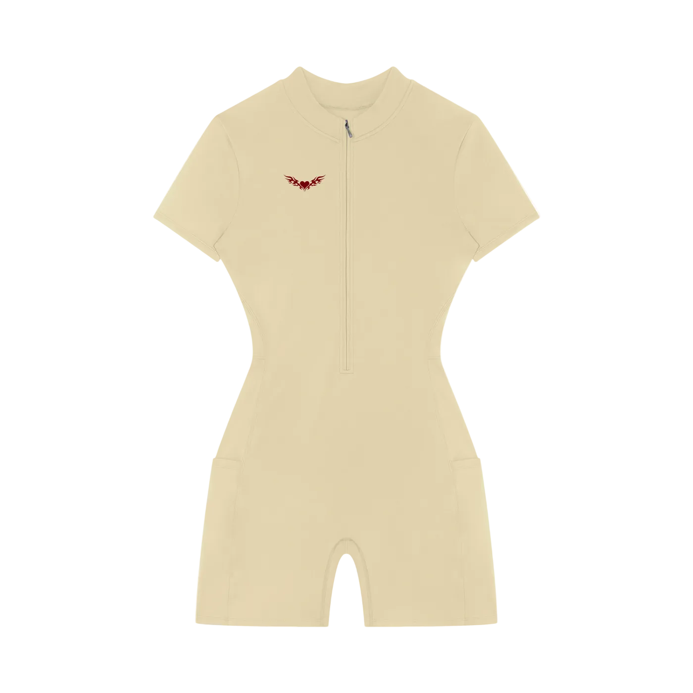Sovereign Heart Quarter-Zip Short Sleeve Romper Drop Society