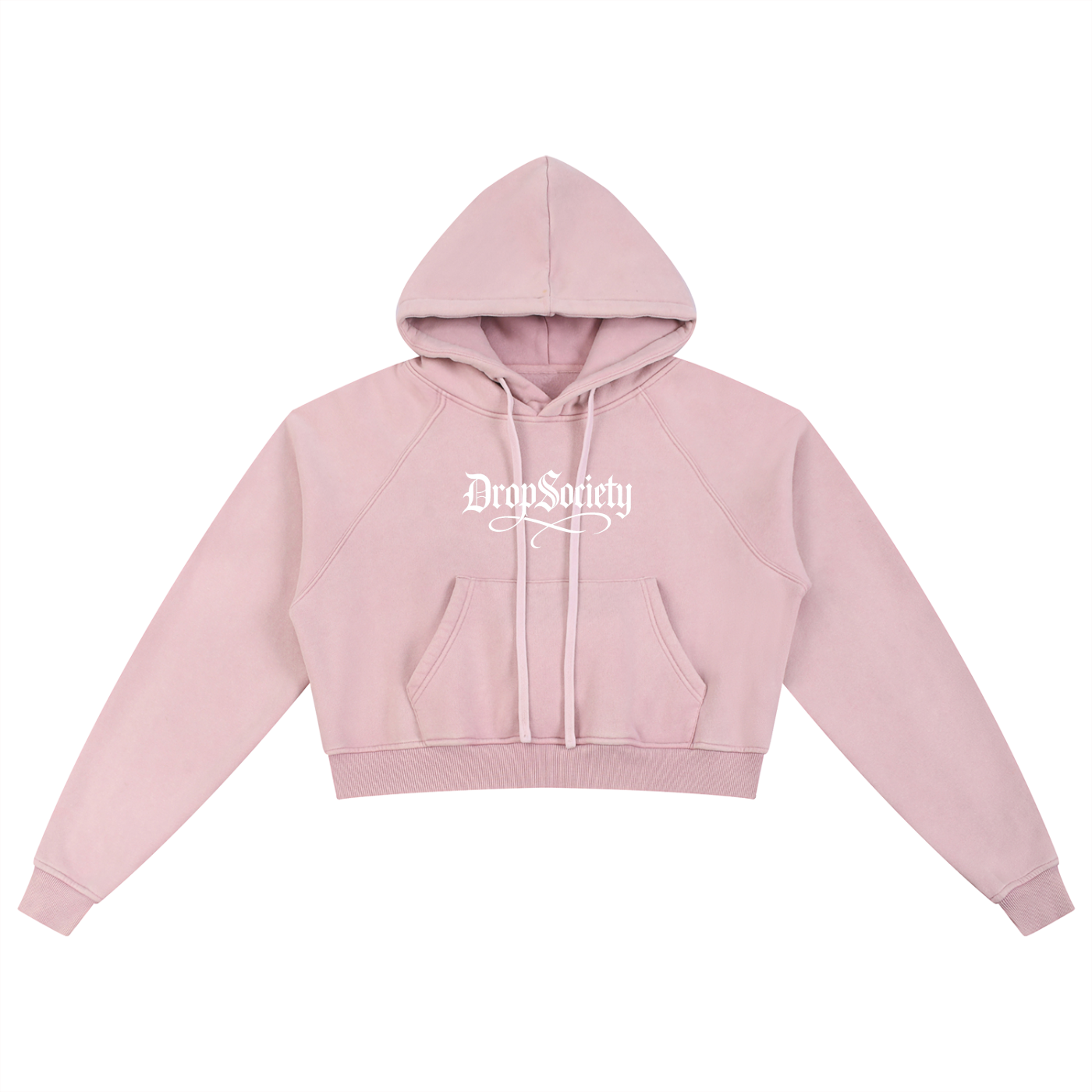 Drop Signature Snow Washed Cropped Hoodie ODMPOD