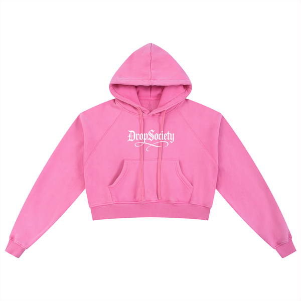 Drop Signature Snow Washed Cropped Hoodie ODMPOD