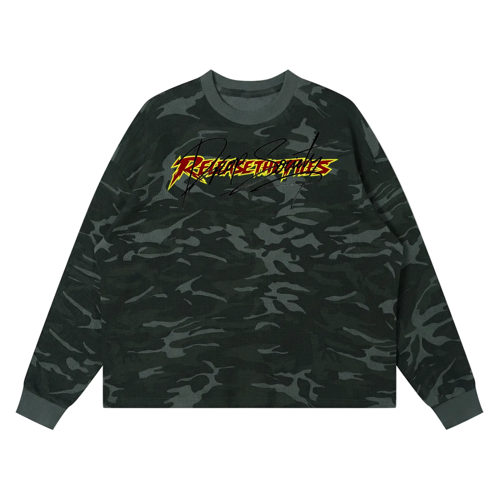 Unisex Waffle Boxy Long Sleeve T-Shirt ODMPOD