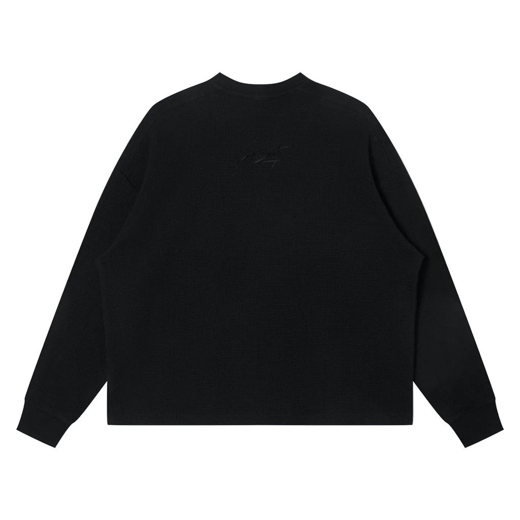 Unisex Waffle Boxy Long Sleeve T-Shirt ODMPOD