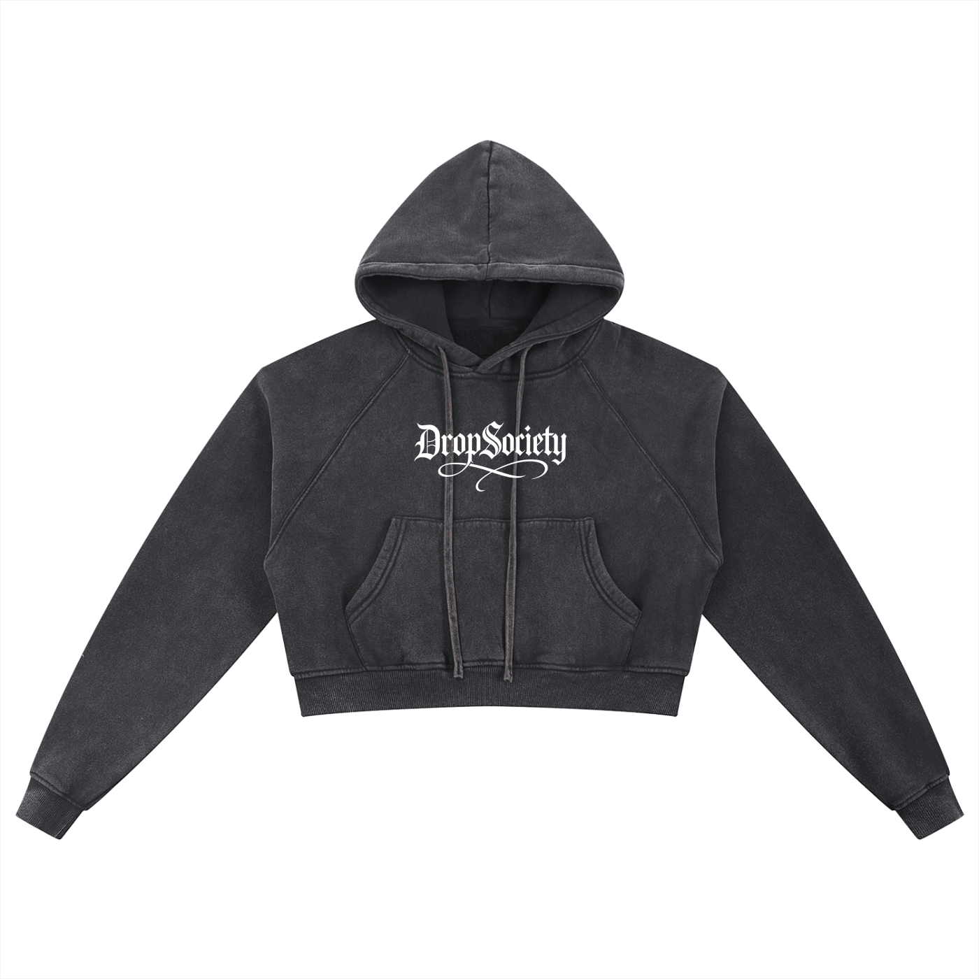 Drop Signature Snow Washed Cropped Hoodie ODMPOD