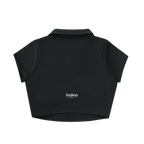 Drop "Signature" V-Neck Lapel Crop Top ODMPOD