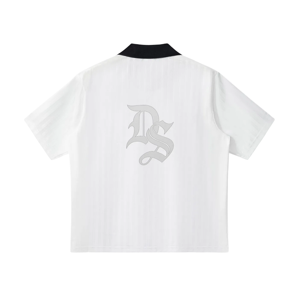 Contrast Collar Striped Soccer Jersey ODMPOD