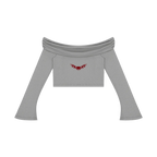Sovereign Heart Off Shoulder Cropped Shirt ODMPOD