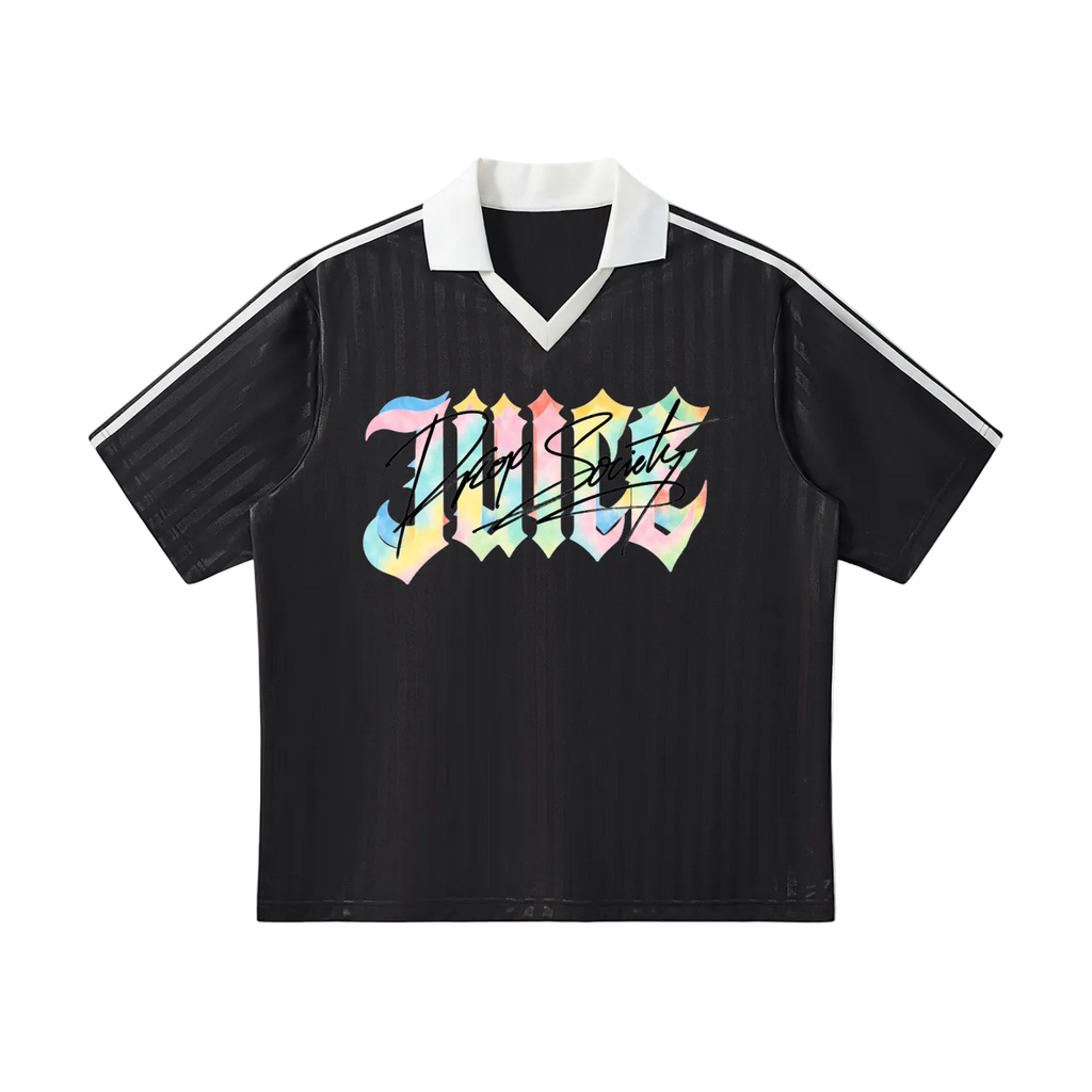 Contrast Collar Striped Soccer Jersey ODMPOD