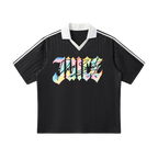 Contrast Collar Striped Soccer Jersey ODMPOD