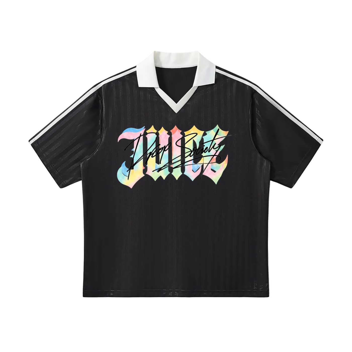 Contrast Collar Striped Soccer Jersey ODMPOD