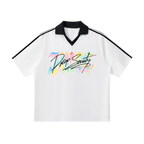 Contrast Collar Striped Soccer Jersey ODMPOD