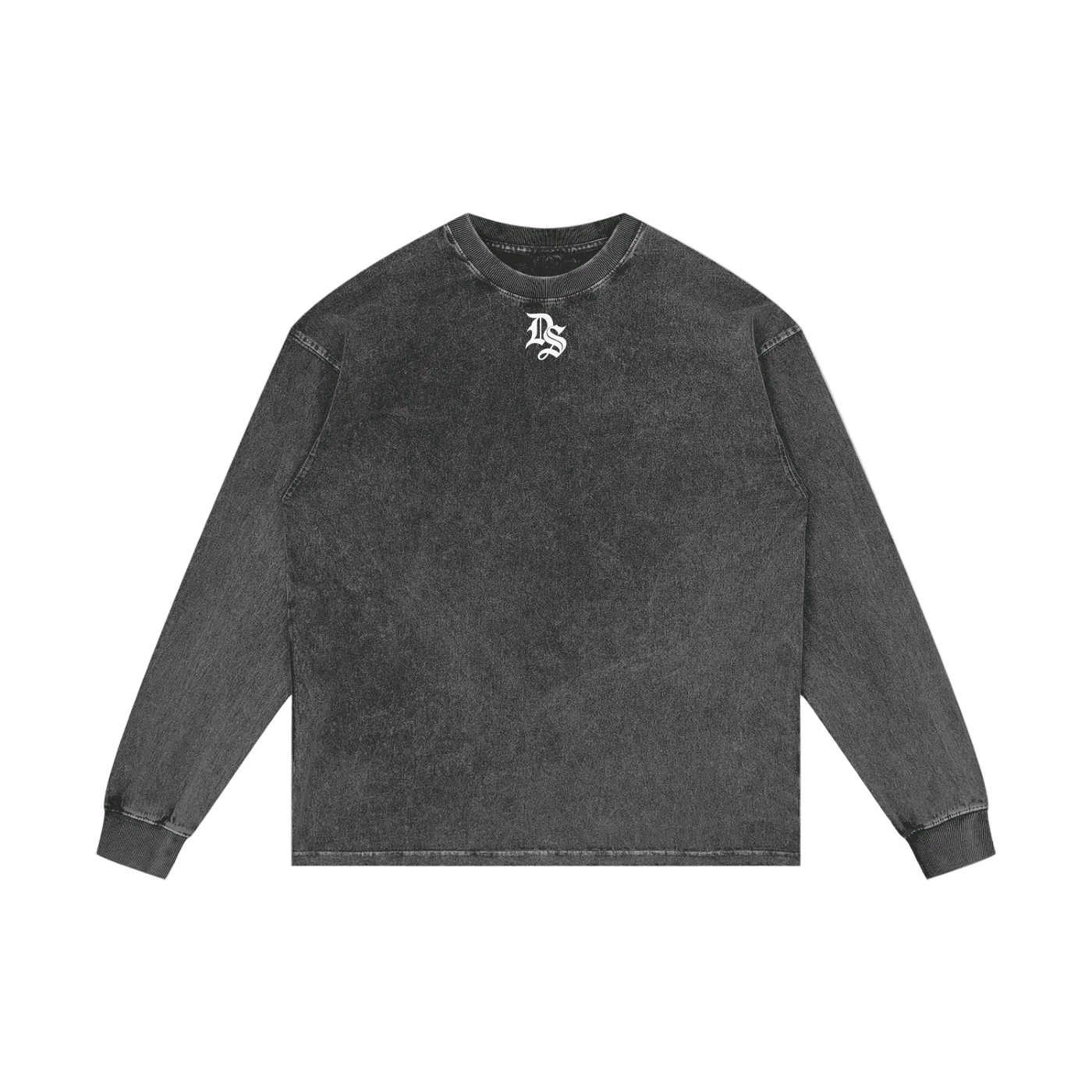 Drop Signature Acid Wash Oversize Long Sleeve T-Shirt ODMPOD