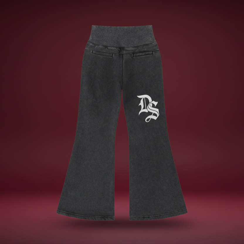 Vamp Initial Vintage Washed Flared Fleece Pants ODMPOD