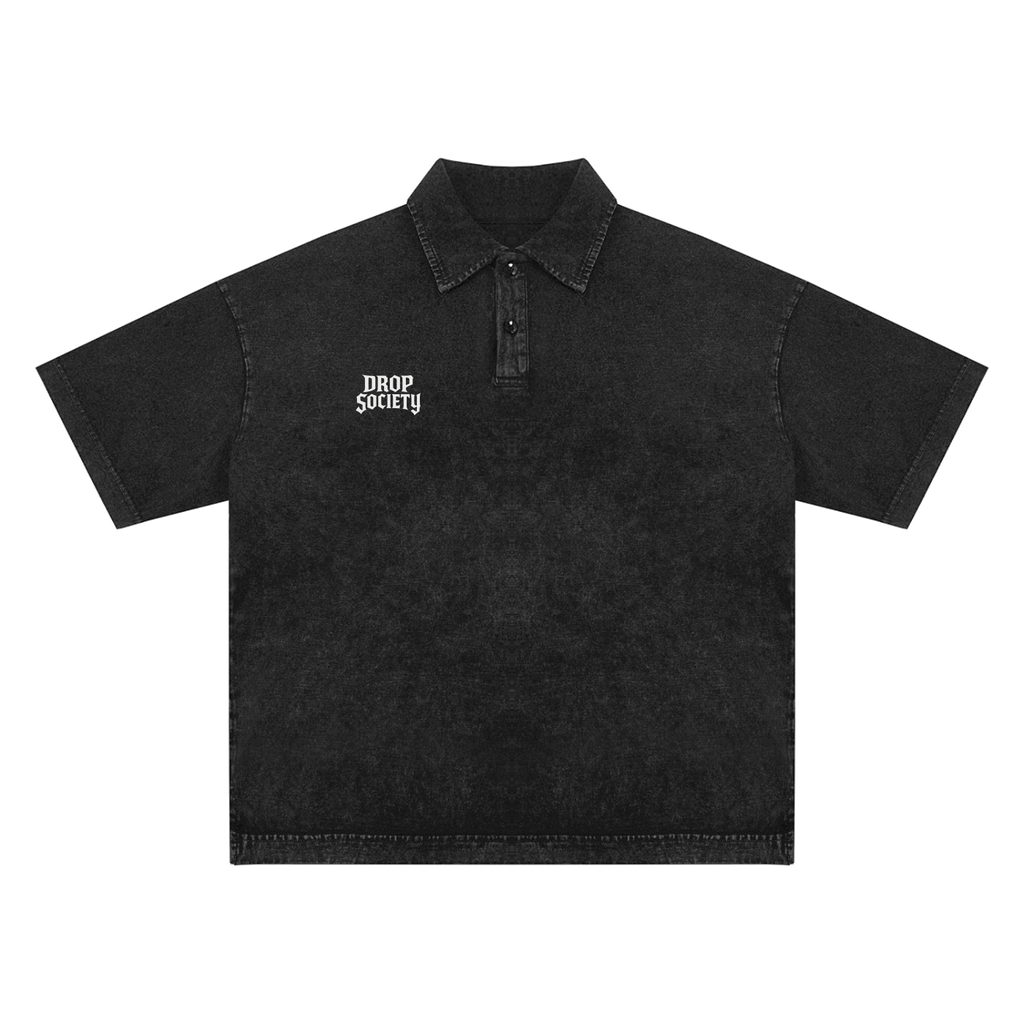 Heavyweight Snow-Washed Polo T-Shirt ODMPOD