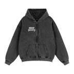 Drop "OFFICIAL" Zip-Through Boxy Fleece Hoodie ODMPOD
