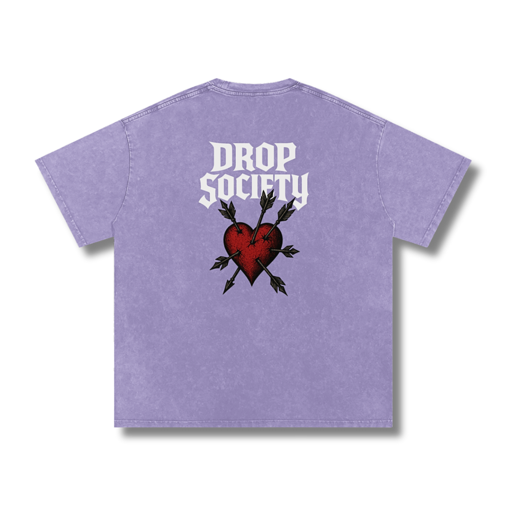 "Heart Seeker" Vintage Acid Wash Oversize T-Shirt ODMPOD