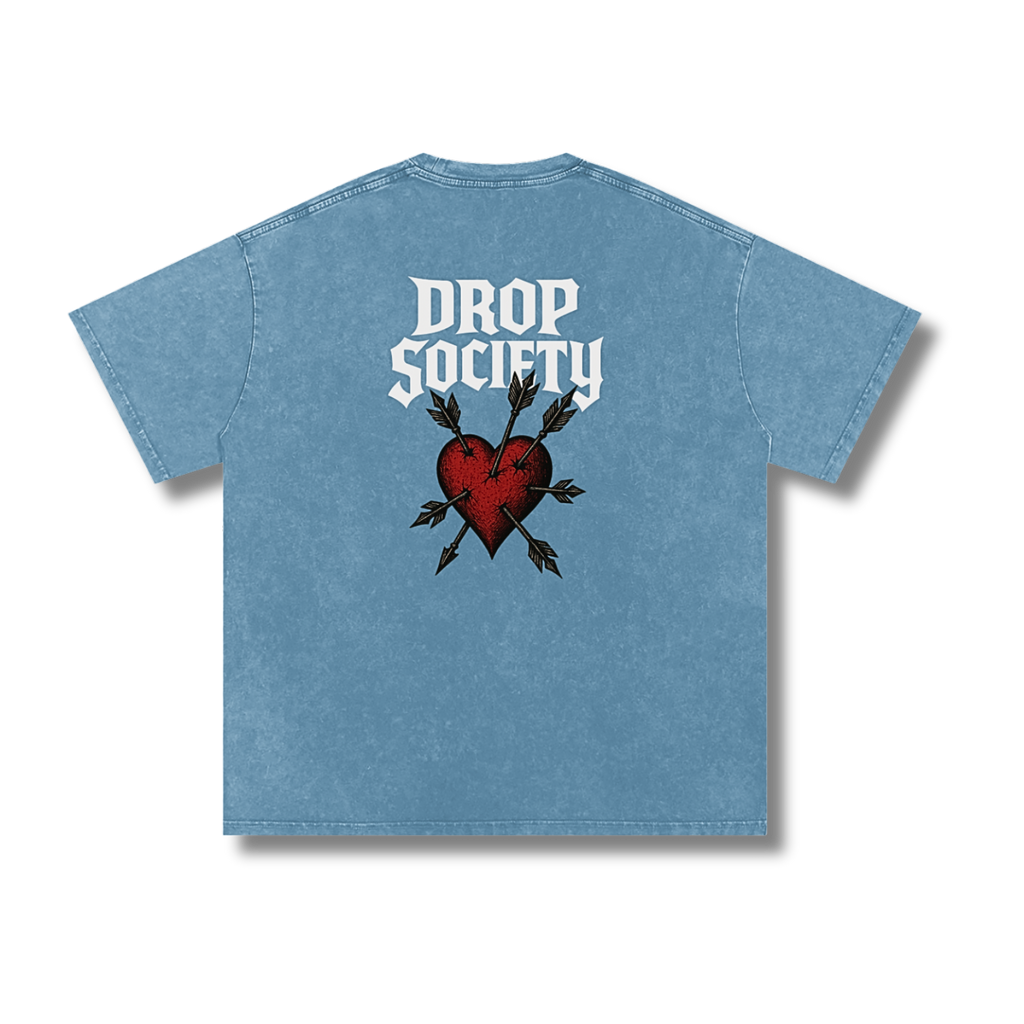 "Heart Seeker" Vintage Acid Wash Oversize T-Shirt ODMPOD