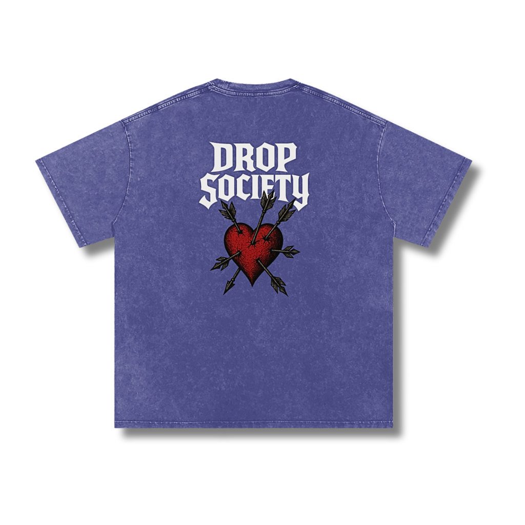 "Heart Seeker" Vintage Acid Wash Oversize T-Shirt ODMPOD