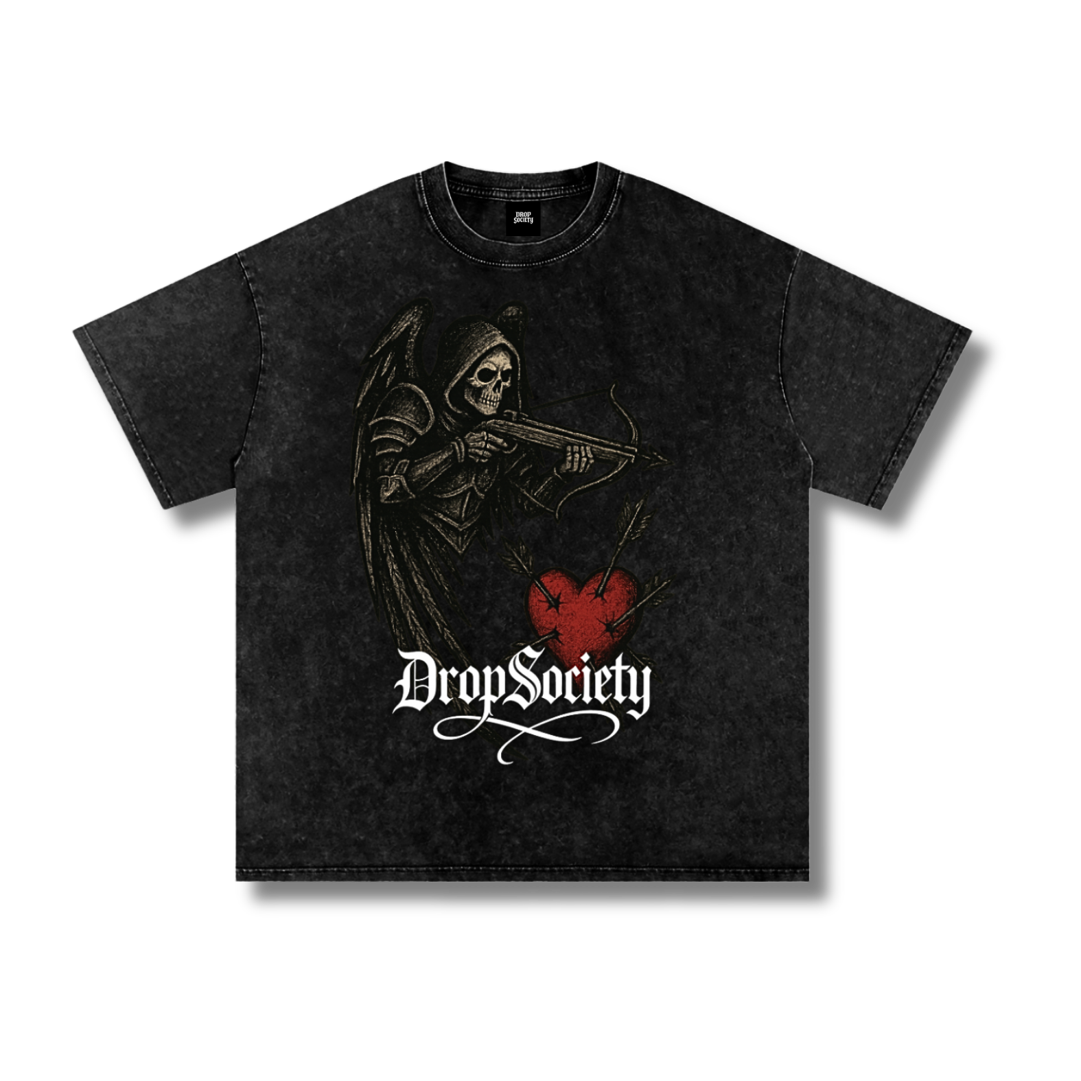"Heart Seeker" Vintage Acid Wash Oversize T-Shirt ODMPOD