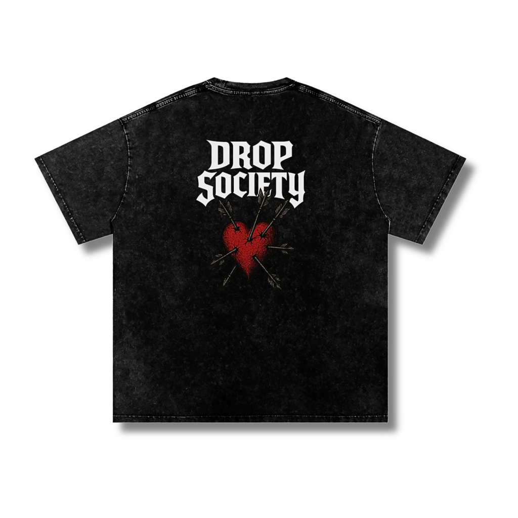 "Heart Seeker" Vintage Acid Wash Oversize T-Shirt ODMPOD