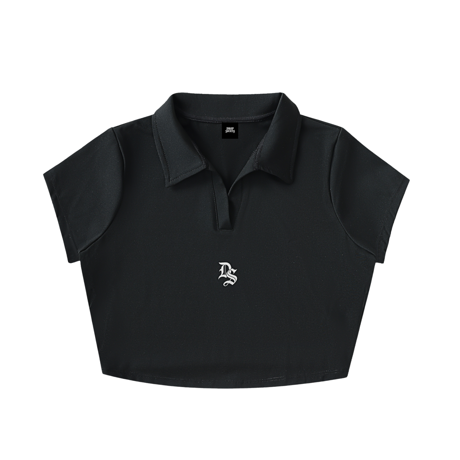 Drop "Signature" V-Neck Lapel Crop Top ODMPOD