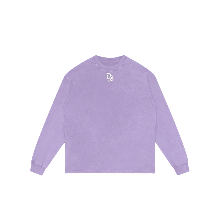 Drop Signature Acid Wash Oversize Long Sleeve T-Shirt 