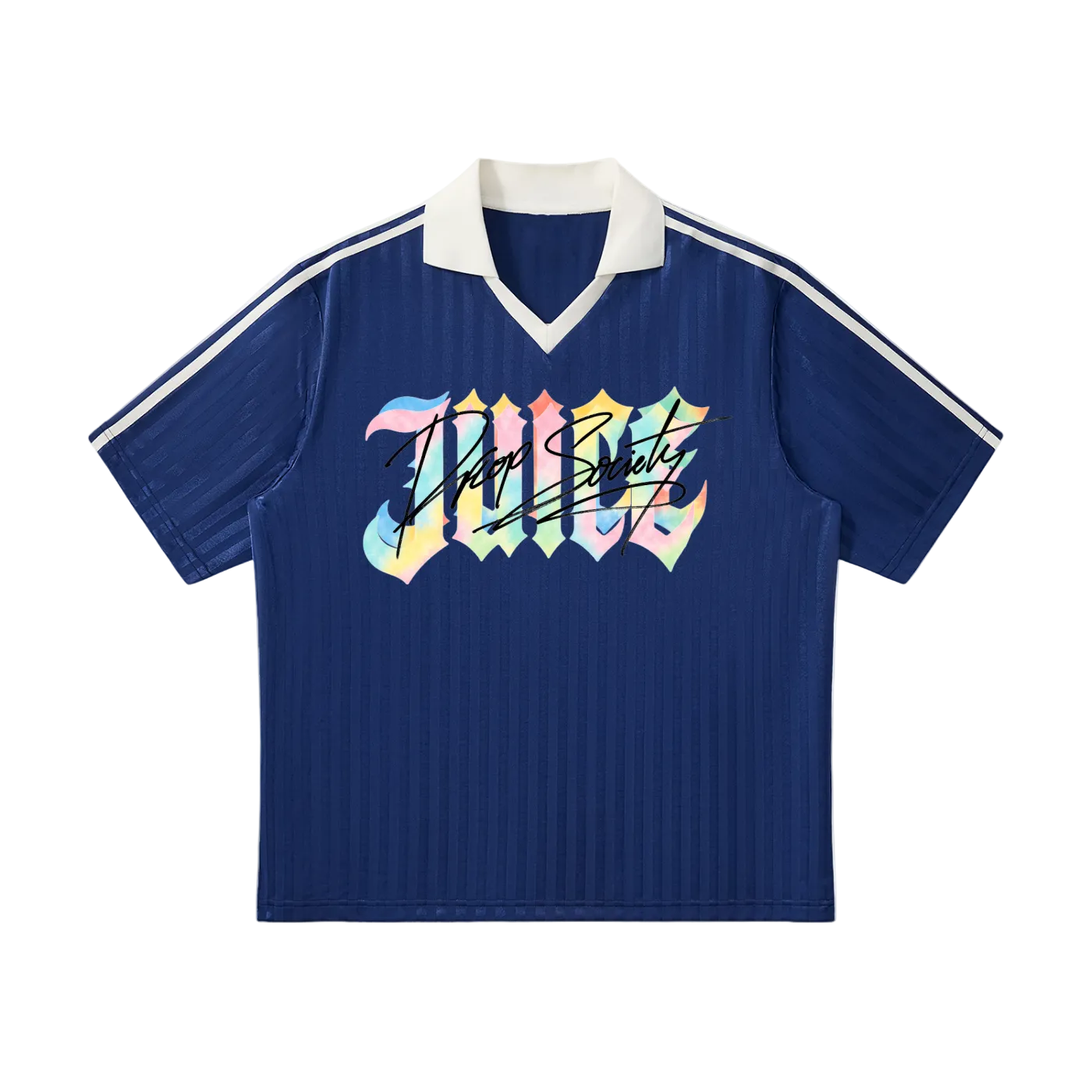 Contrast Collar Striped Soccer Jersey ODMPOD
